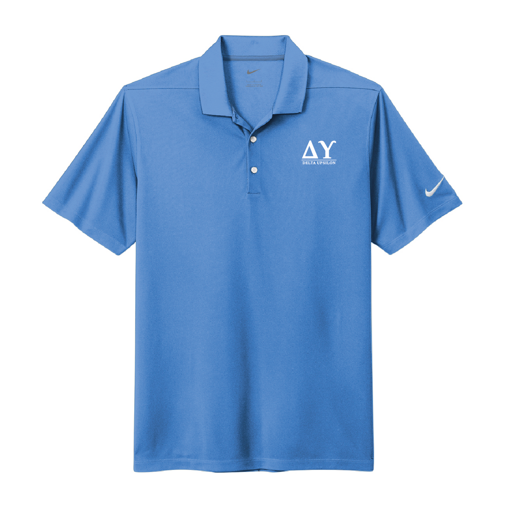 Delta Upsilon Nike Letters Polo in Valor Blue