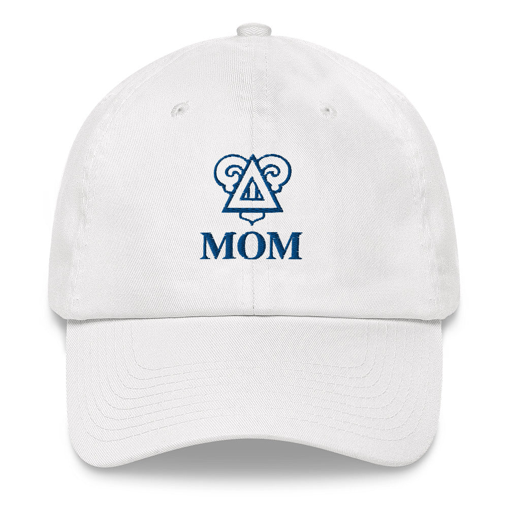 Delta Upsilon Mom Hat White