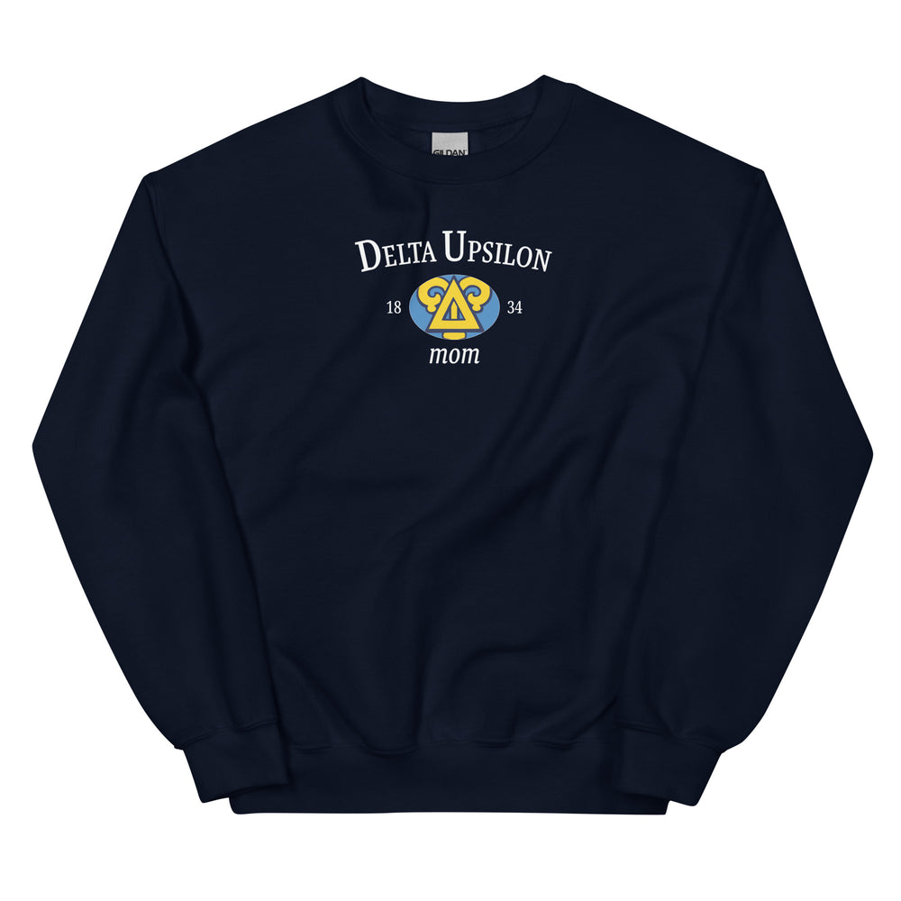 Delta Upsilon Mom Crewneck Navy