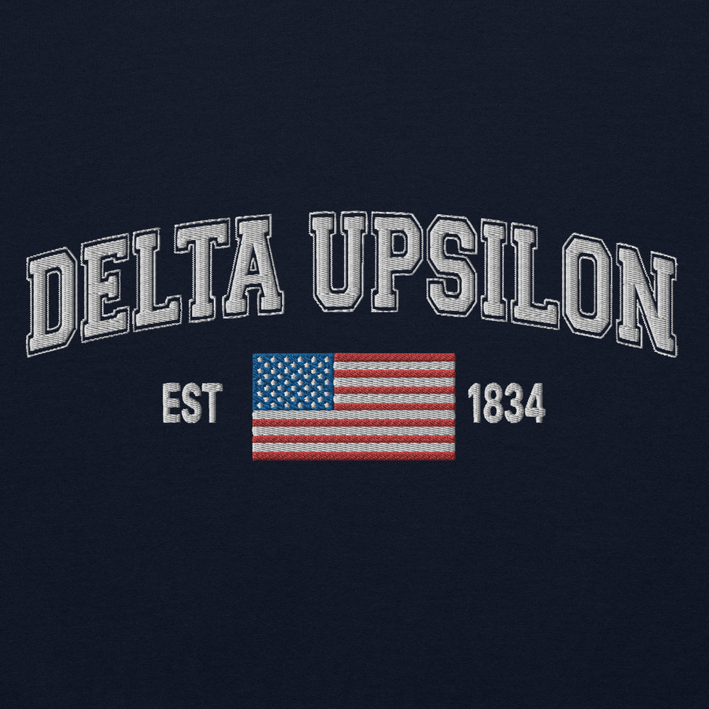 
                      
                        DU Americana Embroidered Crewneck
                      
                    