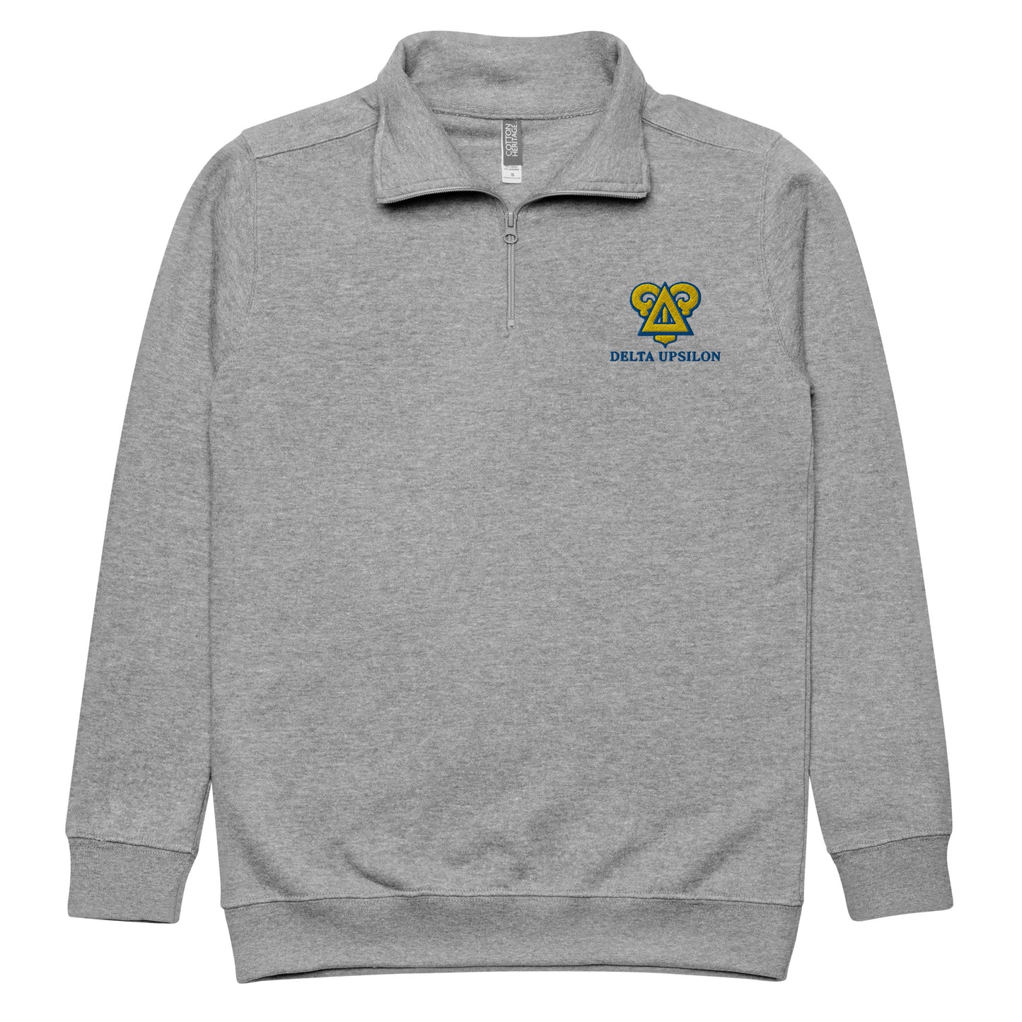 Delta Upsilon Fleece Pullover in Grey