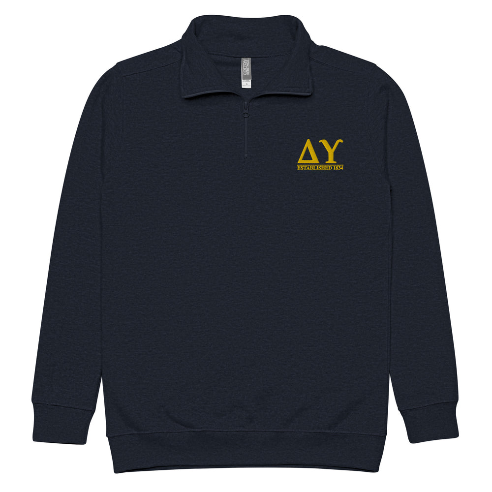 Delta Upsilon Fleece Pullover in Black