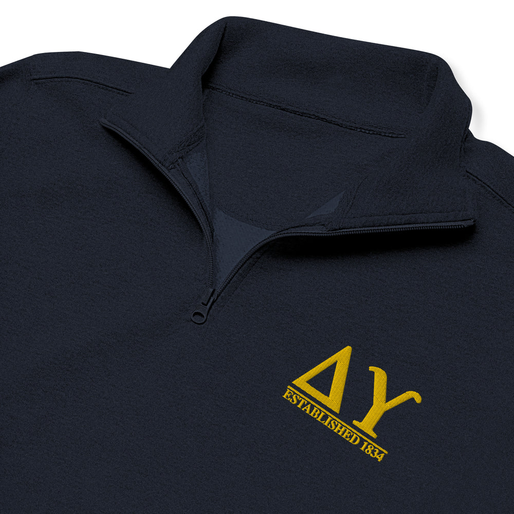 
                      
                        Delta Upsilon Fleece Pullover in Black
                      
                    