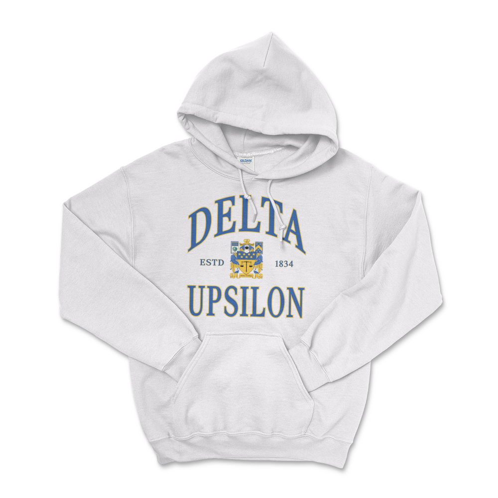 
                      
                        Delta Upsilon Vintage Crest Hoodie
                      
                    