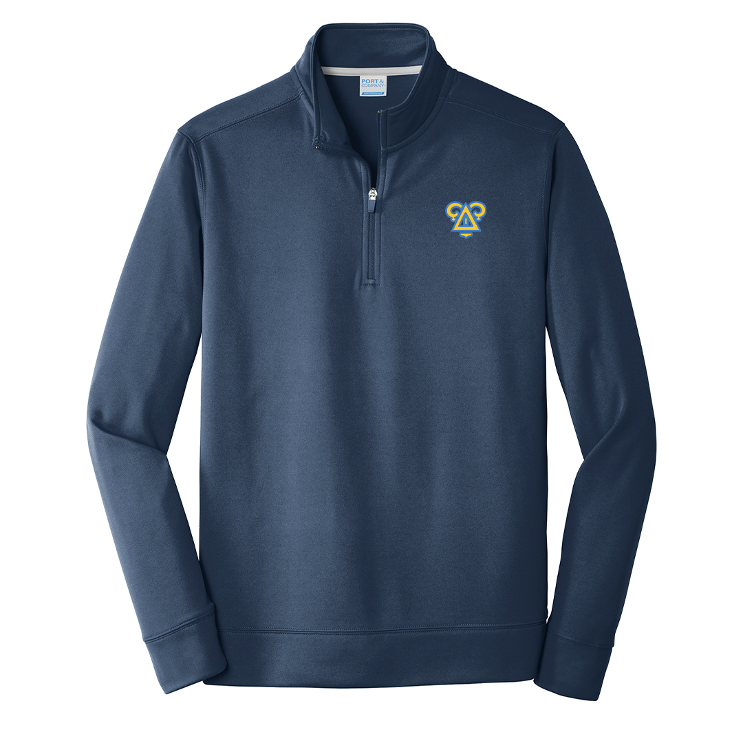 Delta Upsilon Badge Fleece Quarter Zip Jacket