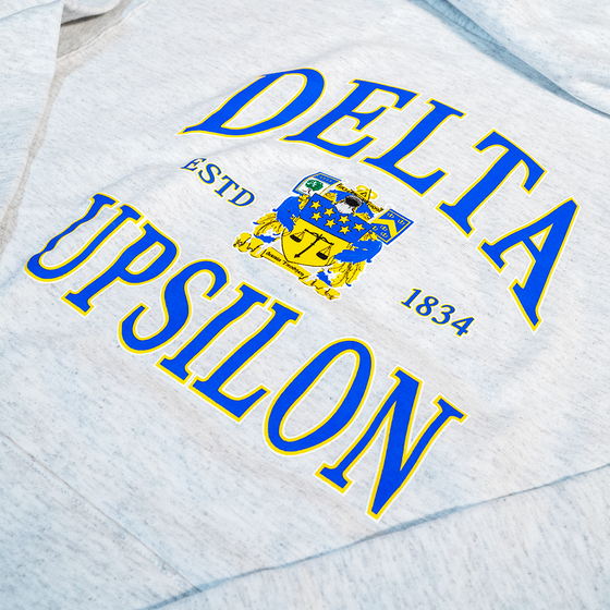 Delta Upsilon Vintage Crest Hoodie