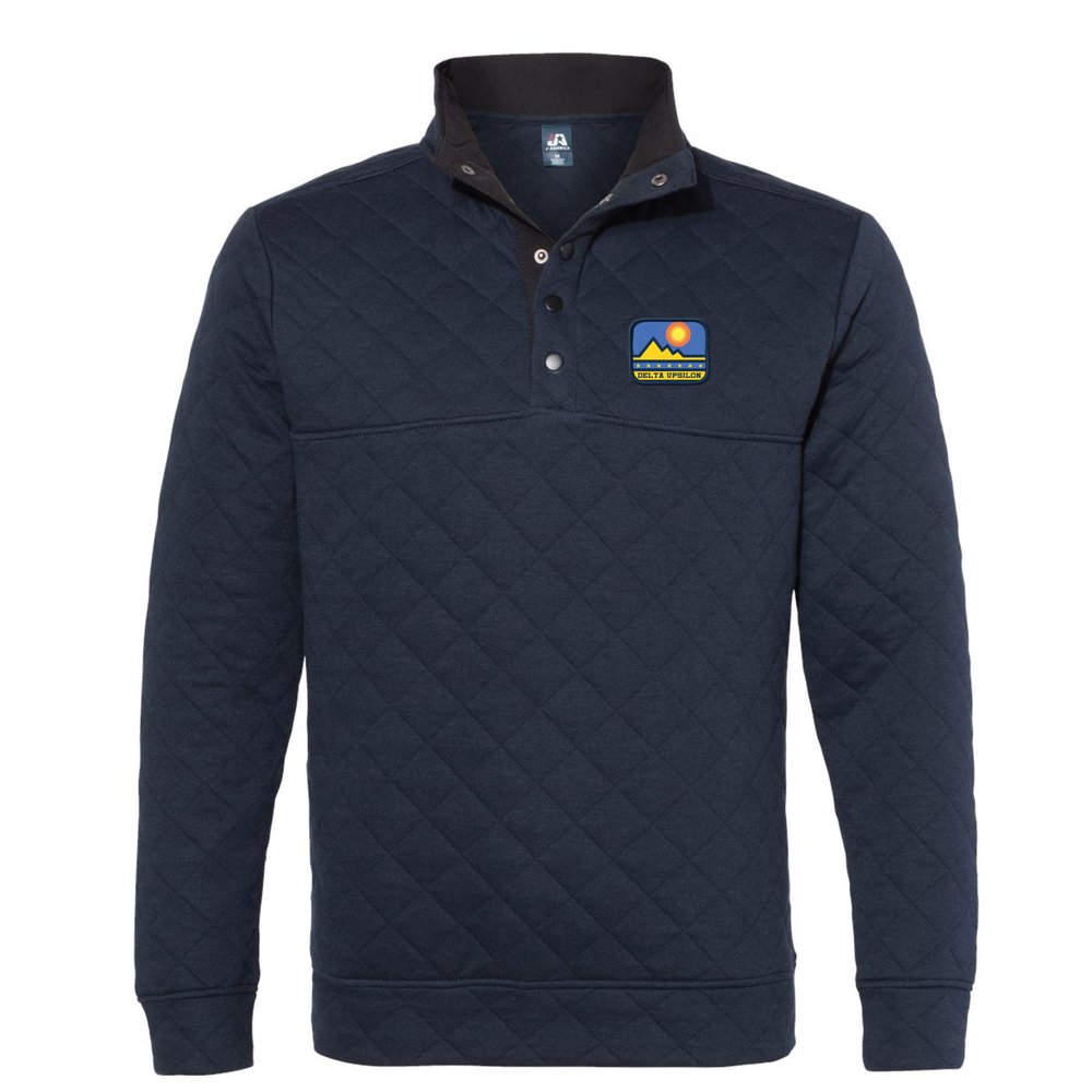 
                      
                        OUTDOORS COLLECTION: Delta Upsilon Quilted Snap Pullover
                      
                    