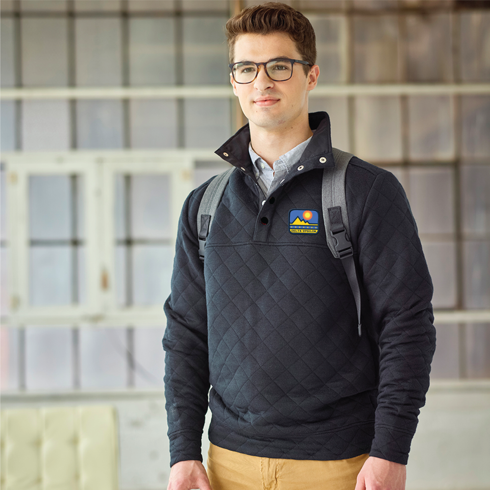 
                      
                        OUTDOORS COLLECTION: Delta Upsilon Quilted Snap Pullover
                      
                    